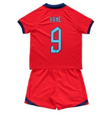England Harry Kane #9 Replika Babytøj Udebanesæt Børn VM 2022 Kortærmet (+ Korte bukser)